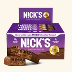 Nick’s bar packaging showing Triple Choklad Protein bar 12 pack