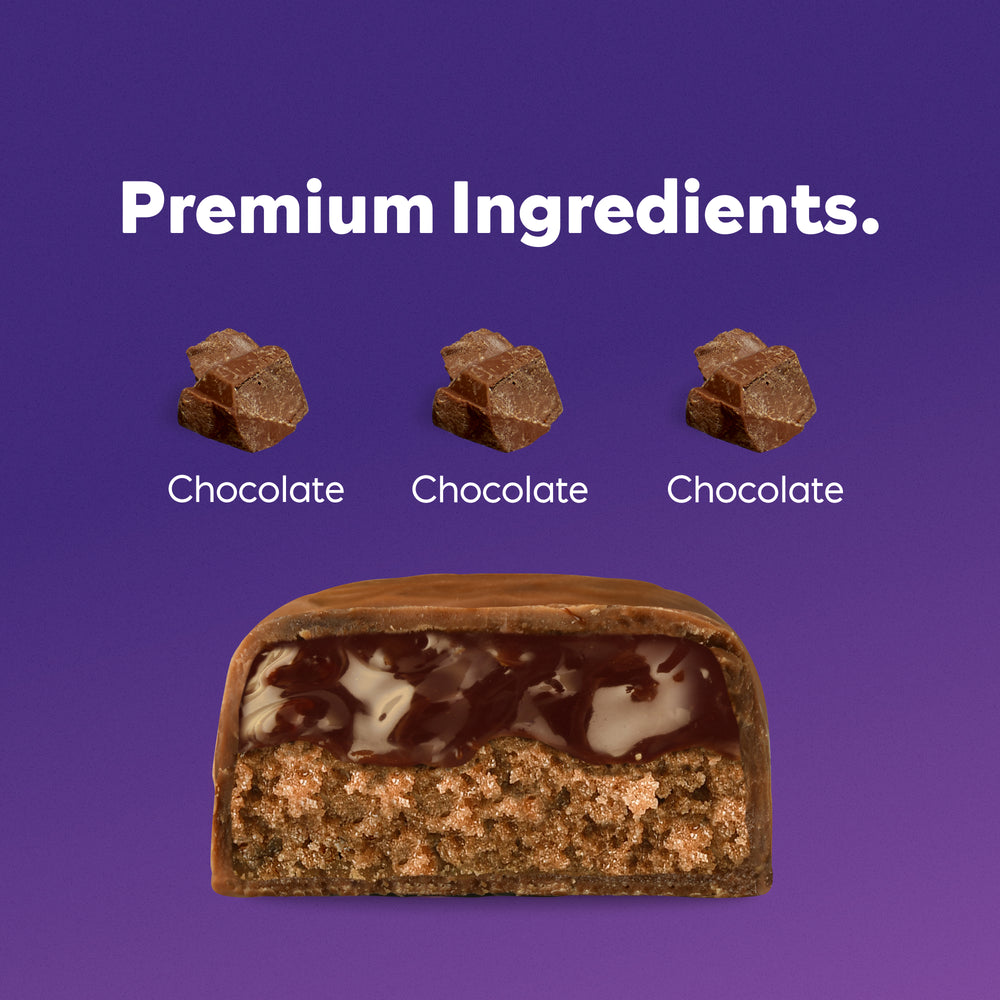 Nick's bars contain premium ingredients, Triple Chocolate is all about chocolate and chocolate and chocolate..