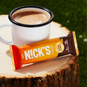 Nick's peanut bar in combination with a cup of coffee