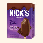 Nick’s ice cream bar packaging showing Triple Choklad