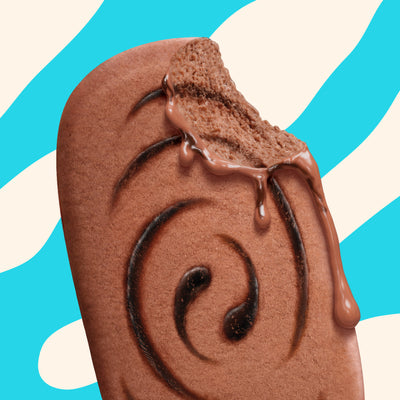 N!CK'S Chocolate flavored Ice Cream Bar (4-pack box). The packaging highlights 'no added sugar' and '70 calories/pop' for this keto-friendly frozen dessert.