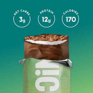 
            
                Load image into Gallery viewer, A bar contains 12 grams of protein, 3 grams of net carbs and 170 calories
            
        