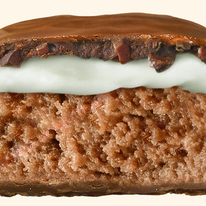 
            
                Load image into Gallery viewer, A cross section of goey mint and chocolade
            
        