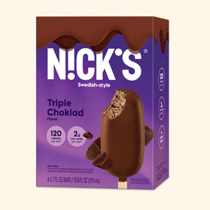 
            
                Load image into Gallery viewer, Nick’s ice cream bar packaging showing Triple Choklad
            
        